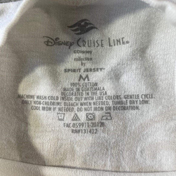 Disney Cruise Spirit Jersey Womens Medium White Long‎ Sleeve Mickey Oversized - Picture 2 of 11